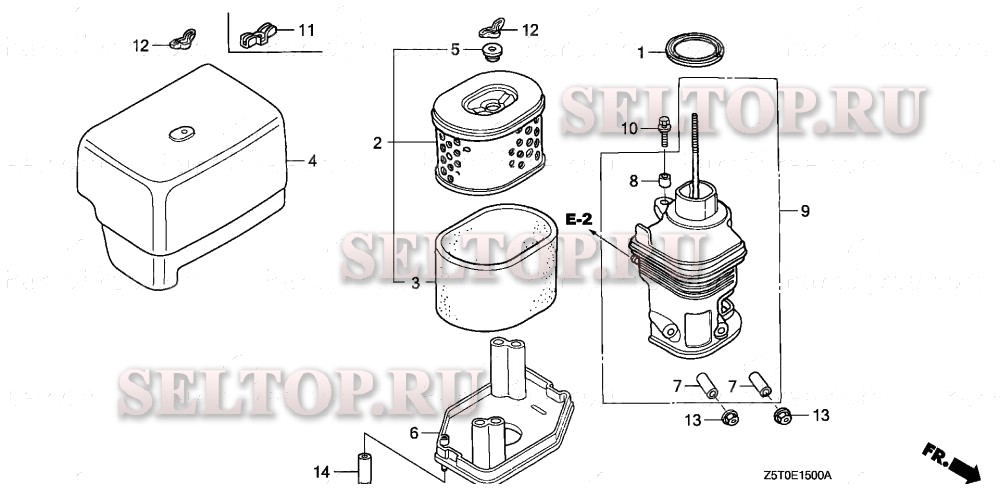 Воздушный фильтр (1) для Honda GX390UT1 VX8