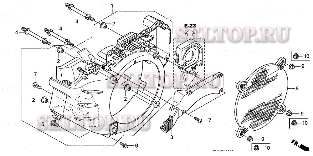 Кожух вентилятора для Honda GX440IU QCAA