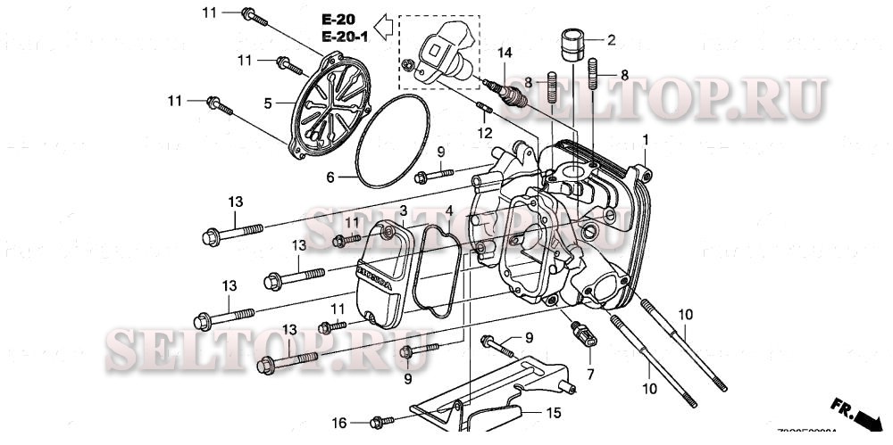 Головка цилиндра для Honda GX440IU QDA2