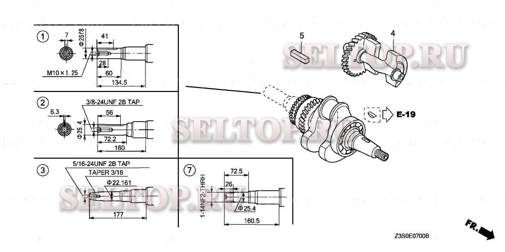 Коленвал для Honda GX440IU QNAA