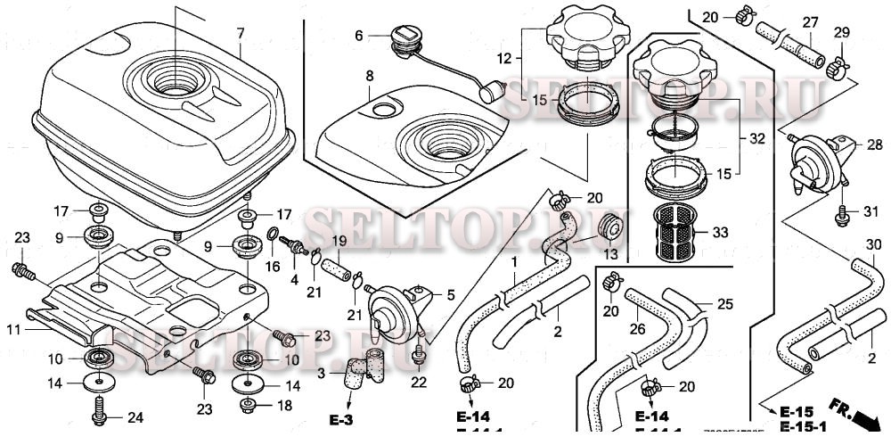 Топливный бак для Honda GX440IU VAA3