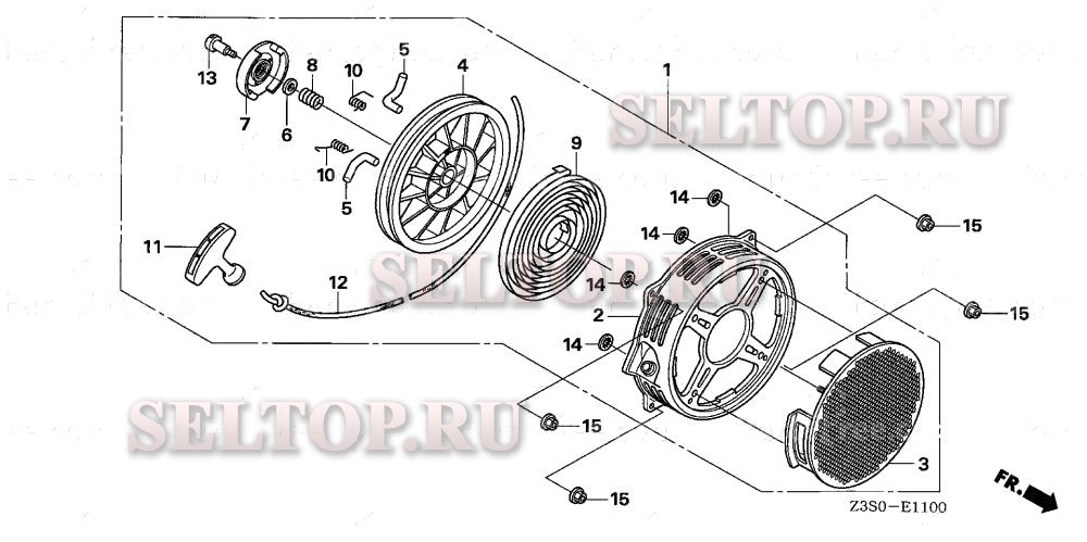 Ручной стартер для Honda GX440IU VDM6