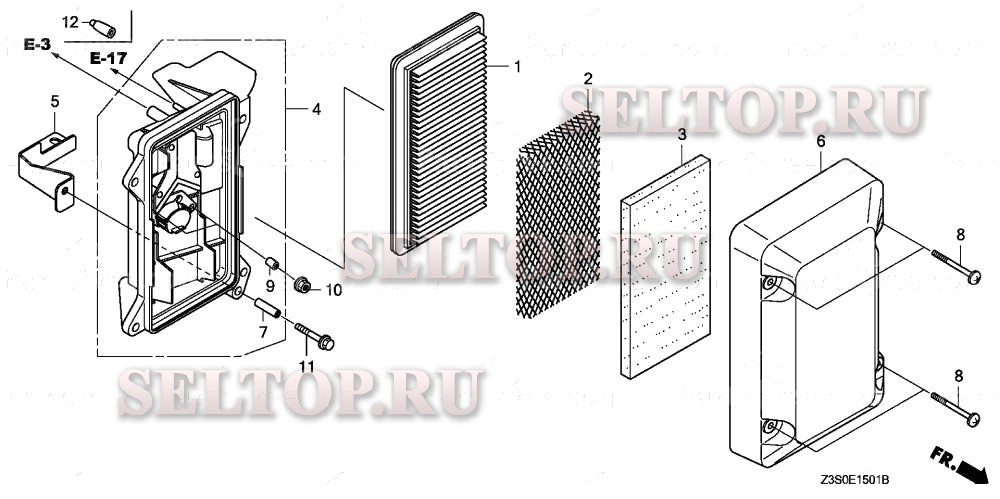 Воздушный фильтр (2) для Honda GX440IU VQMG