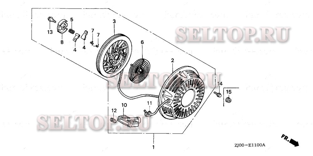 Ручной стартер для Honda GX610 VD