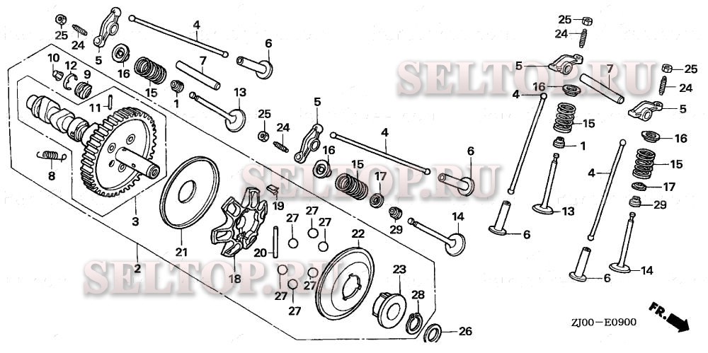 Распредвал (1) для Honda GX610 VZA