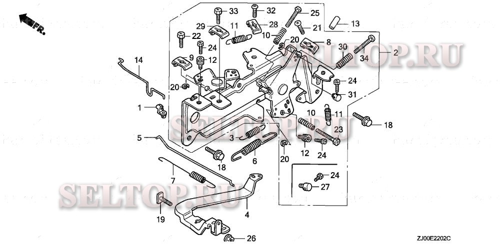 Управление (3) для Honda GX610K1 QDW/A