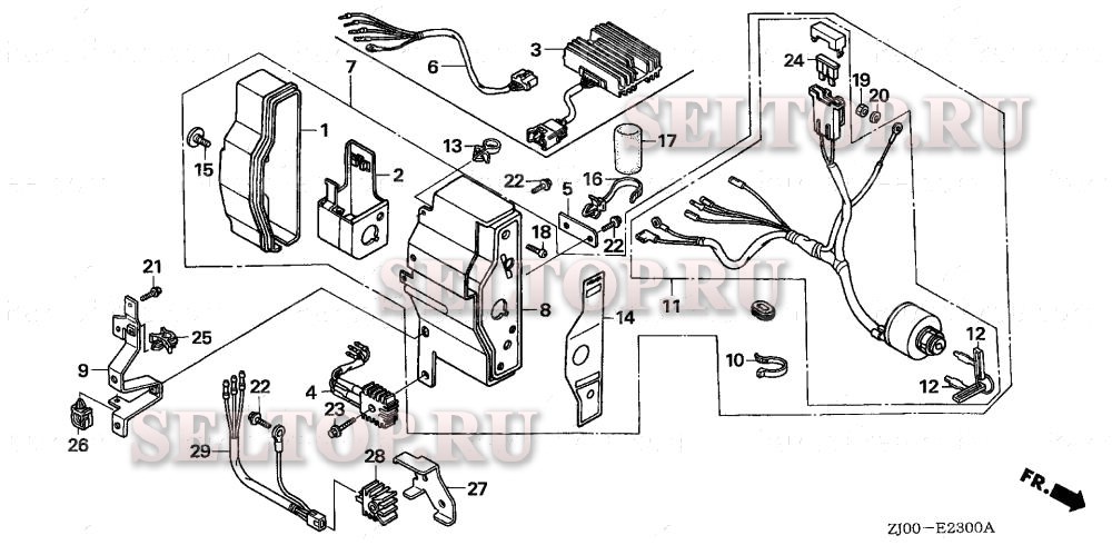 Блок управления для Honda GX610K1 QDW/A