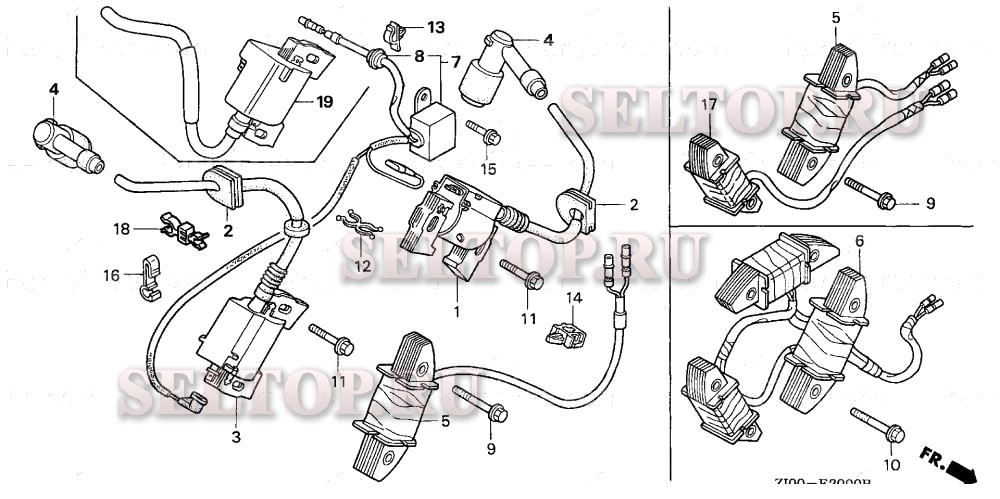 Катушка зажигания для Honda GX610K1 VD/A