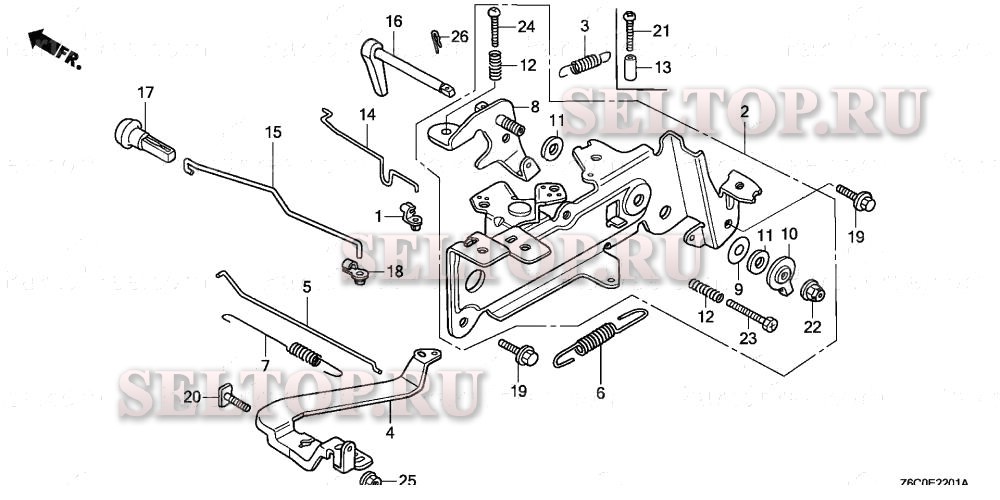 Управление (2) для Honda GX610R1 QAF2