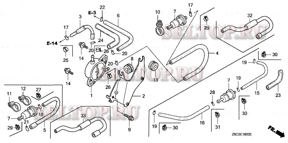 Топливный насос для Honda GX610R1 QDF2
