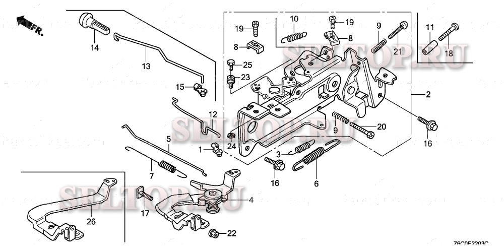 Управление (4) для Honda GX610R1 VD
