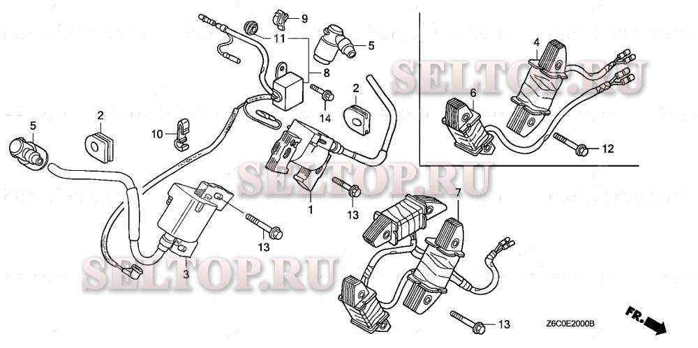 Катушка зажигания для Honda GX610R1 VD