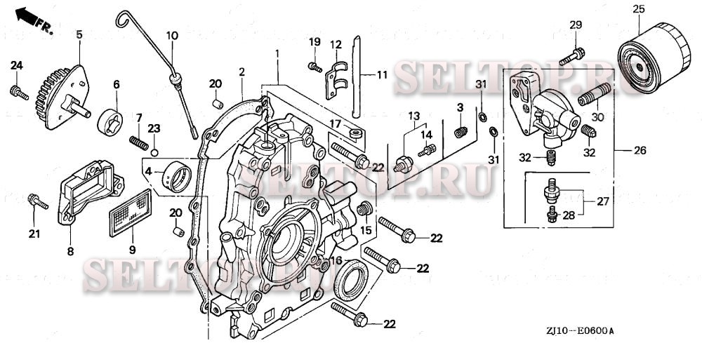 Крышка картера (gx620) для Honda GX620 VXE2