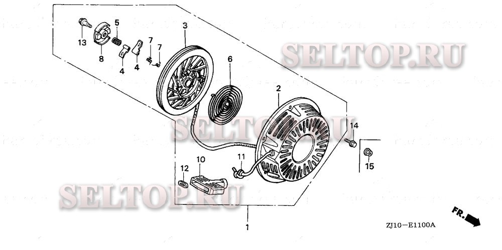 Ручной стартер для Honda GX620 VZE1