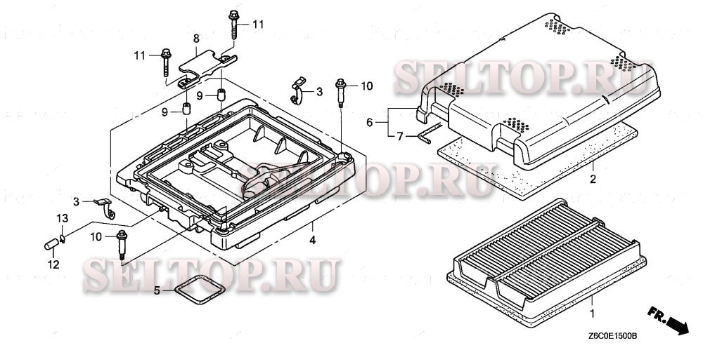 Воздушный фильтр (1) для Honda GX620R1 QXC2
