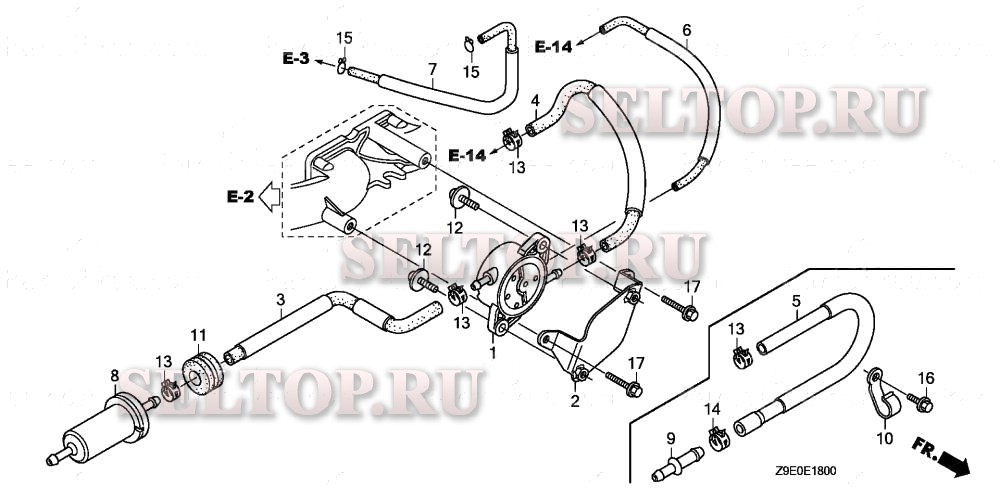 Топливный насос для Honda GX630R QXC2