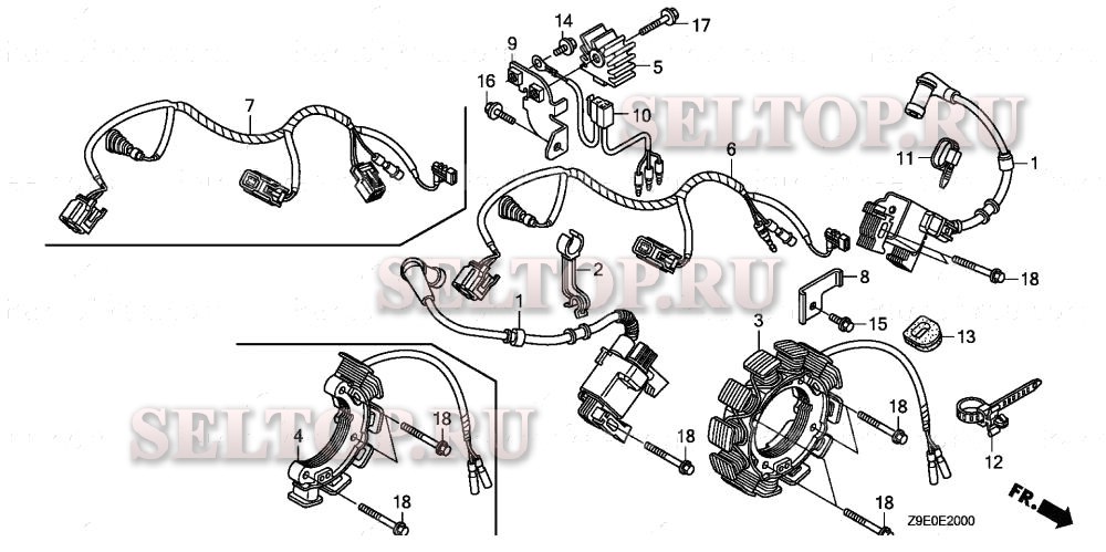 Катушка зажигания для Honda GX630R QZB2