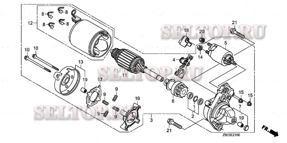 Стартер для Honda GX630R QZB2