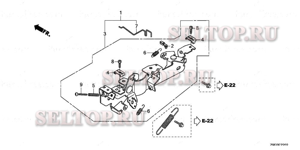Управление (2) для Honda GX630R VXD8