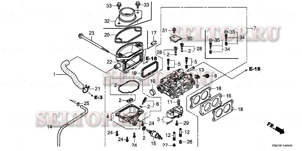 Карбюратор для Honda GX630R VZA