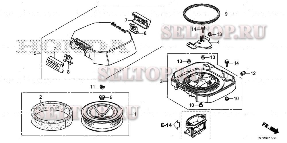 Воздушный фильтр для Honda GX630RH QAF1