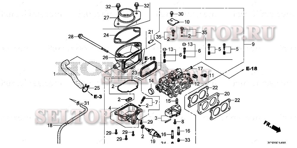 Карбюратор для Honda GX630RH QAF3