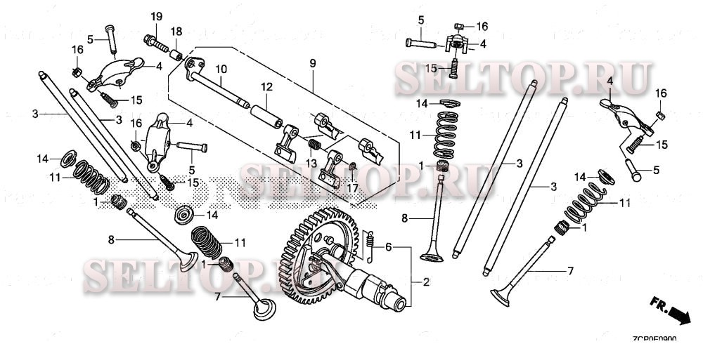 Распредвал для Honda GX630RH QXC2