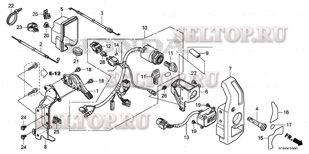 Блок управления для Honda GX630RH QXC2