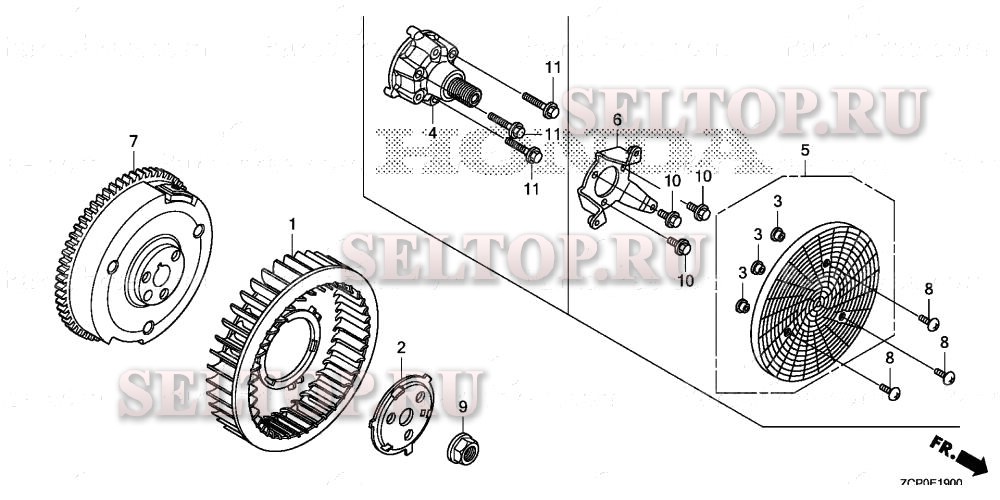 Маховик для Honda GX630RH QXC2