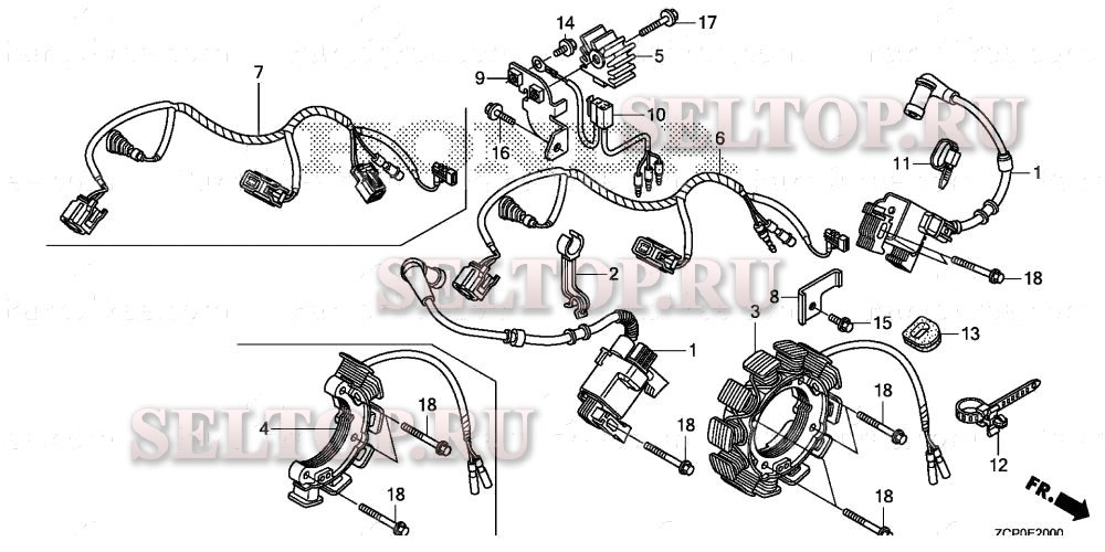 Катушка зажигания для Honda GX630RH QXC2
