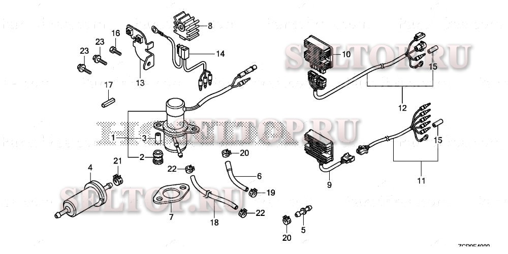 Прочие запчасти (топливный насос) (регулятор) для Honda GX630RH QXC2