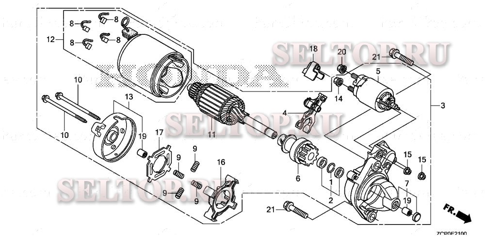 Стартер для Honda GX630RH QXC2