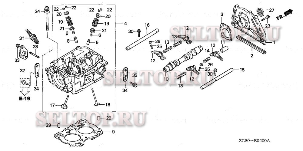 Головка цилиндра для Honda GX640 SD1