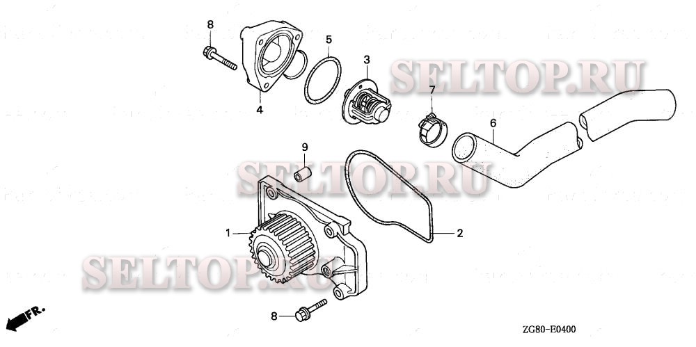 Водяной насос для Honda GX640 SD4/A