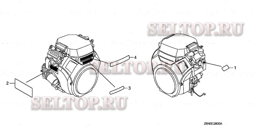 Этикетка для Honda GX660 TXF3