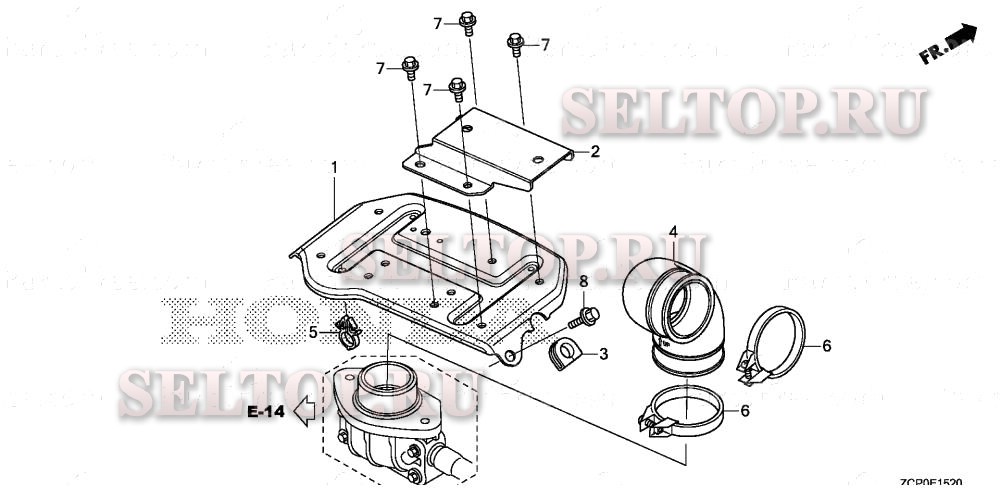 Крепление воздушного фильтра для Honda GX660RH TXF2