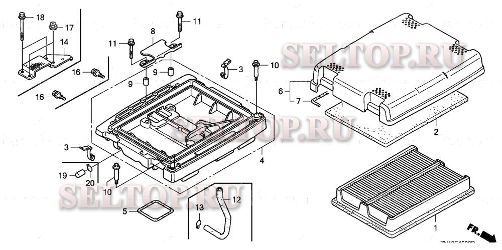 Воздушный фильтр (стандартный) для Honda GX670 TXF2/A