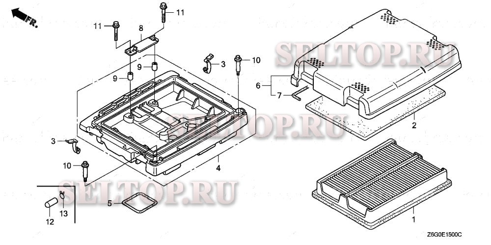 Воздушный фильтр (стандартный) для Honda GX670U TXF7