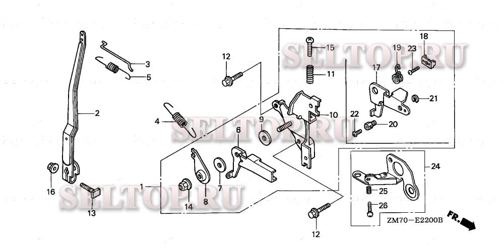Управление (1) для Honda GXH50 SXA/B