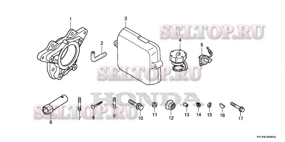 Прочие запчасти (1) для Honda GXR120RT KRB6