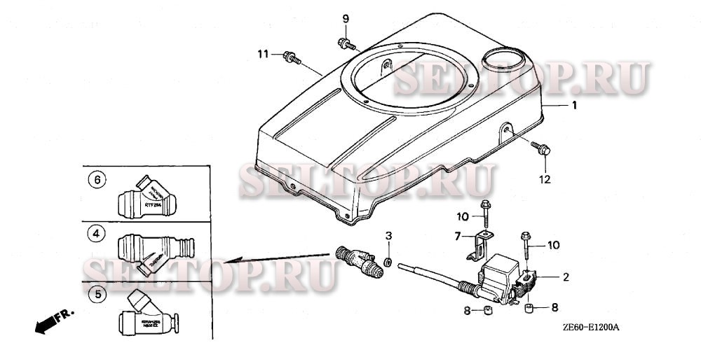 Кожух вентилятора, катушка зажигания для Honda GXV120 A1LA