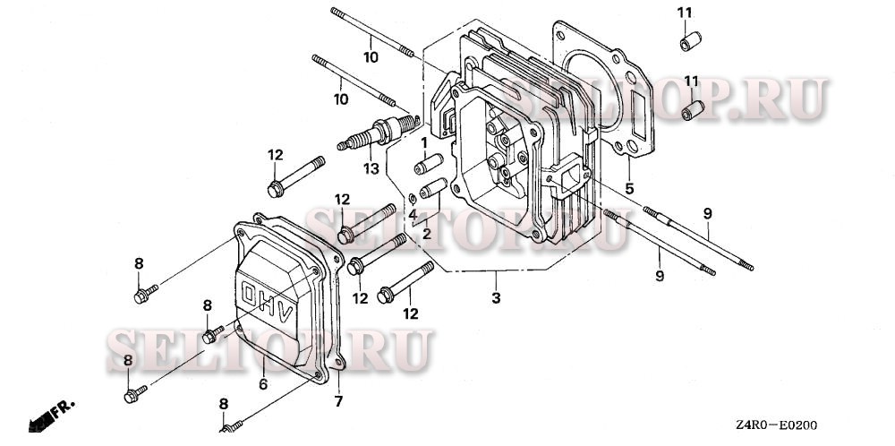 Головка цилиндра для Honda GXV160UA1 A1AS