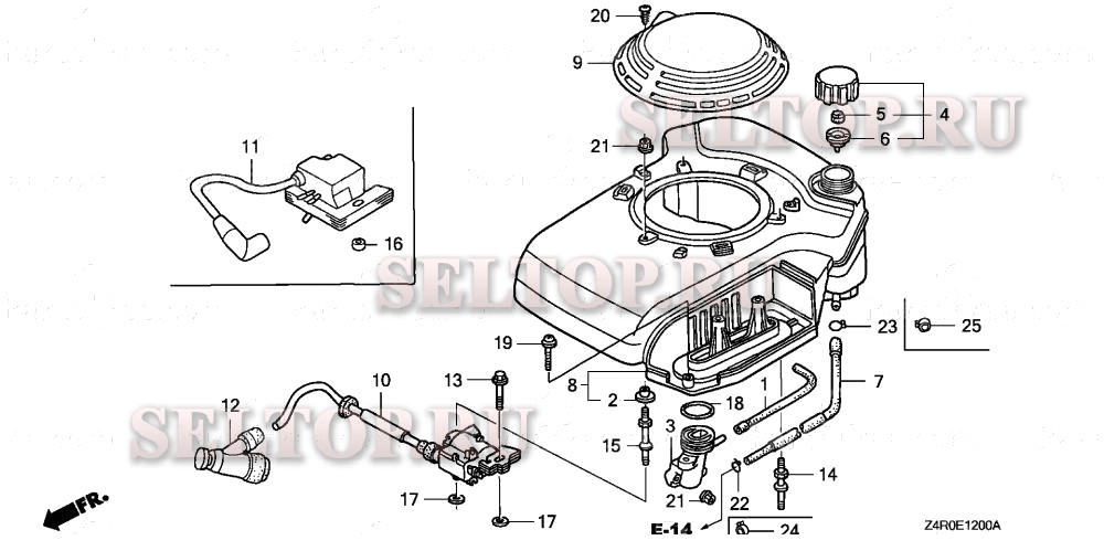 Кожух вентилятора для Honda GXV160UA1 A1AS