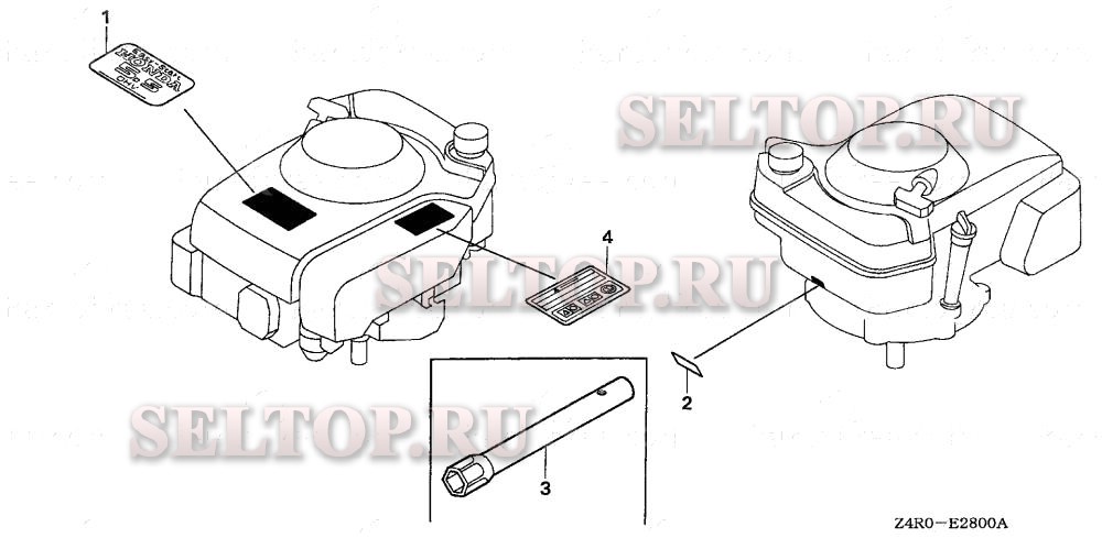 Этикетка для Honda GXV160UA1 N1AH