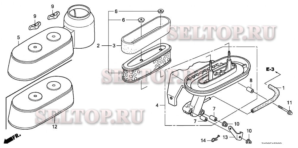 Воздушный фильтр для Honda GXV160UH2 N1AB