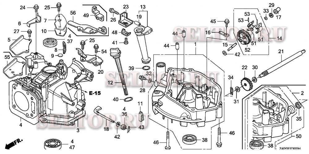 Блок цилиндров для Honda GXV160UH2 N1AB