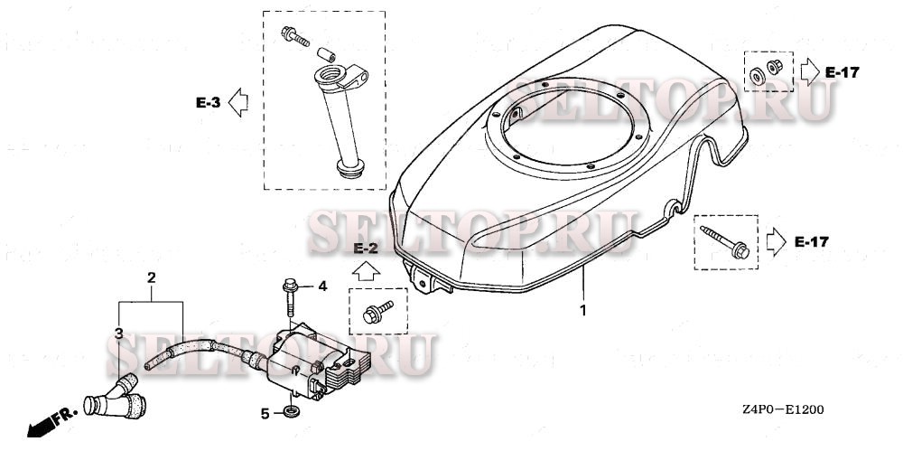 Кожух вентилятора для Honda GXV160UH2 SFY