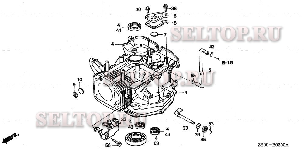 Цилиндр для Honda GXV340 DAT