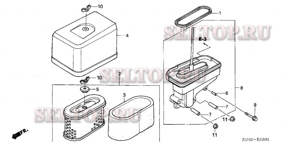 Воздушный фильтр (2) для Honda GXV340A2 DP23