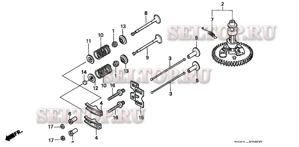 Распредвал для Honda GXV340K2 DX3